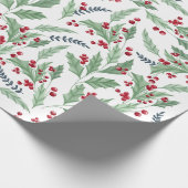 フローラホリかわいらしーの果実の水色パターン ラッピングペーパー (角)