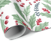 フローラホリかわいらしーの果実の水色パターン ラッピングペーパー (ロールコーナー)