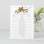 フローラホリークリスマスブライダルシャワーゲーム 招待状 (スタンド正面)