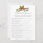 フローラホリークリスマスブライダルシャワーゲーム 招待状 (正面)