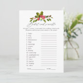 フローラホリークリスマスブライダルシャワーゲーム 招待状 (スタンド正面)