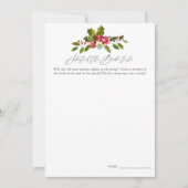 フローラホリークリスマスブライダルシャワーゲーム 招待状 (正面)