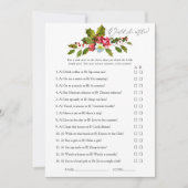 フローラホリークリスマスブライダルシャワーゲーム 招待状 (正面)