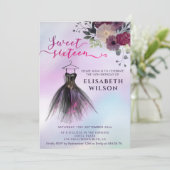 フローラホログラフィック可愛らしいドレス 招待状 (スタンド正面)