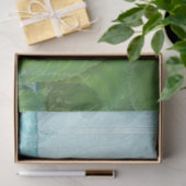 フローラホワイトアジアンブルーバタフライヴィンテージアート 薄葉紙 (ギフト)