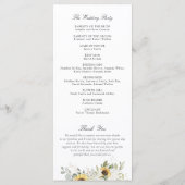 フローラホワイトアジサイひまわり結婚式 プログラム (裏面)