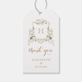 フローラホワイトアジサイ結婚クレストありがとう ギフトタグ