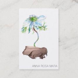 *~*フローラホワイトアネモンバラ金ゴールドQRコード 名刺