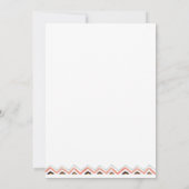 フローラホワイトアントラーエスニックボホデコー結婚ス 招待状 (裏面)