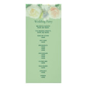 フローラホワイトウェディングプログラムグリーン ラックカード (裏面)
