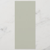 フローラホワイトセージ緑の結婚クレストのメニュー メニュー (裏面)