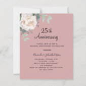フローラホワイトダスティバラ25結婚式招待状 (正面)