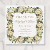 フローラホワイトバイブル聖句クリスチャン結婚式の引き出物 フェイバータグ (正面)