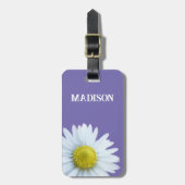 フローラホワイトパープルカスタム ラゲッジタグ (正面縦)