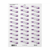 フローラホワイトパープル差出人住所ラベル ラベル (フルシート)