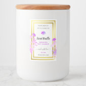 フローラホワイトパープル金ゴールド製品の包装ラベル フードラベル (正面)