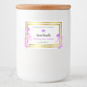 フローラホワイトパープル金ゴールド製品の包装ラベル フードラベル (正面)