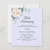 フローラホワイトラベンダー25結婚式招待状 (正面)