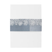 フローラホワイトレースとダスティブルー結婚ズ 招待状ベリーバンド (裏面例)