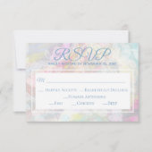 *~*フローラホワイトレースヴィンテージロマン結婚ティック 出欠カード (正面)