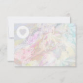 *~*フローラホワイトレースヴィンテージロマン結婚ティック 出欠カード (裏面)