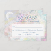 *~*フローラホワイトレースヴィンテージロマン結婚ティック 出欠カード (正面/裏面)