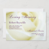 フローラホワイトローズの葬儀または追悼式 案内状 (正面)