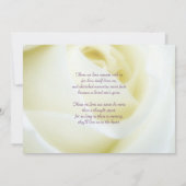 フローラホワイトローズの葬儀または追悼式 案内状 (裏面)