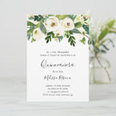 フローラホワイトローゼズグリーナリーキンセエレガントーニェラ 招待状 (スタンド正面)