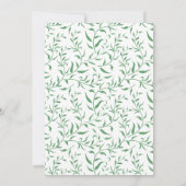 フローラホワイトローゼズグリーナリーリーフブライダルシャワー 招待状 (裏面)