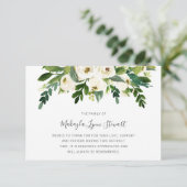 フローラホワイトローゼズグリーナリー葬儀悔やみや弔慰 サンキューカード (スタンド正面)