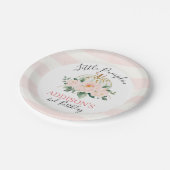 フローラホワイト金ゴールドパンプキン誕生会 ペーパープレート (アングル)