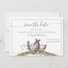 フローラホースシューズロープ写真で日付を保存 招待状