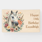 フローラホース10代のガール誕生日 横断幕 (横)