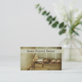 フローラホームインテリアデザイナーデコール家具 名刺 (スタンド正面)