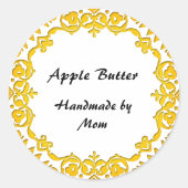 フローラホームビジネス缶詰せっけんラベル黄色 ラウンドシール (正面)