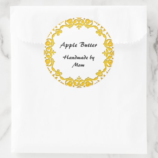 フローラホームビジネス缶詰せっけんラベル黄色 ラウンドシール (バッグ)