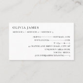 フローラホーム清掃メイドハウスキーパーサービス 名刺 (裏面)