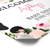 フローラホーリーカウベビーシャワーウェルカム ポスター (角)