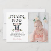 フローラホー感謝していモー誕生日 サンキューカード (正面)