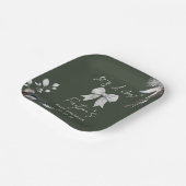 フローラボウウィンターガールグリーンベビーシャワーウェルカム ペーパープレート (傾斜あり)