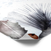 フローラボウウィンターガールベビーシャワーウェルカム ポスター (角)