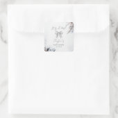 フローラボウウィンターガールベビーシャワー スクエアシール (バッグ)