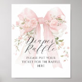 フローラボウエレガントフラワーガール赤ちゃんシャワーおむつ ポスター (正面)