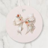 フローラボウガール赤ちゃんシャワーありがとう フェイバータグ (裏面)