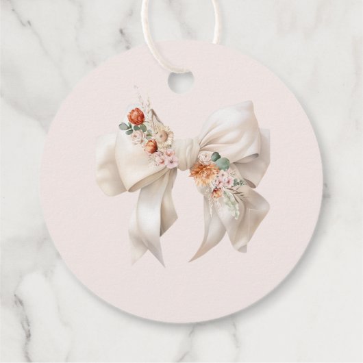 フローラボウガール赤ちゃんシャワーありがとう フェイバータグ (裏面)