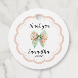 フローラボウサンキューメッセージカード フェイバータグ