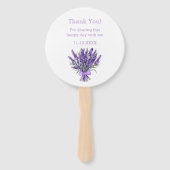 フローラボウラベンダーブライダルシャワーサンキューユー ハンドファン (裏面)