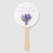 フローラボウラベンダーブライダルシャワーサンキューユー ハンドファン (正面)