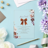 フローラボウ秋ウィンターガールベビーシャワー招待状 アクリル招待状 (インサイチュ (ウェディング))